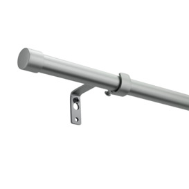 Argos Home Extendable Metal Silver Curtain Pole - 210cm - thumbnail 2