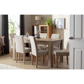 Argos Home Preston Dining Table & 6 Cream Chairs - thumbnail 2