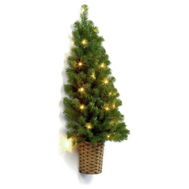 Premier Decorations 3ft Pre lit Half Basket Christmas Tree