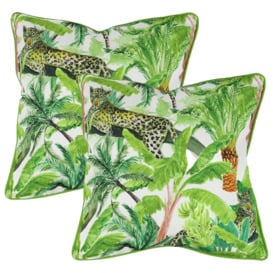 Streetwize Leopard Jungle Outdoor Cushions - Pack of 4 - thumbnail 1