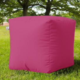 rucomfy Indoor Outdoor Cube Bean Bag - Pink - thumbnail 1