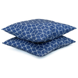 Streetwize Cube Blue Outdoor Cushions - Pack of 4 - thumbnail 2