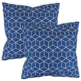 Streetwize Cube Blue Outdoor Cushions - Pack of 4 - thumbnail 1