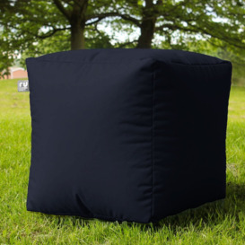 rucomfy Indoor Outdoor Cube Bean Bag - Navy - thumbnail 1