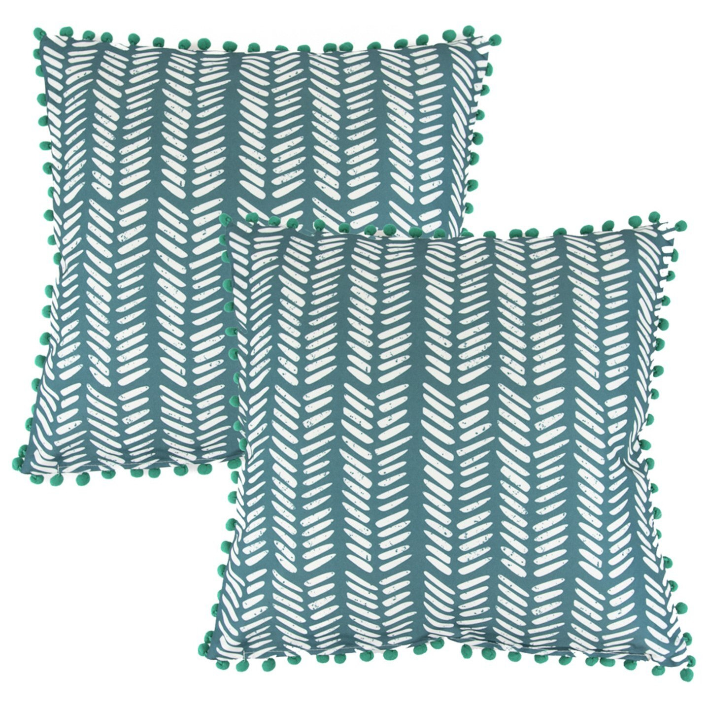 Streetwize Teal Fern Outdoor Cushions - Pack of 4 - image 1
