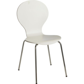 Habitat Bentwood Metal Dining Chair - Super White