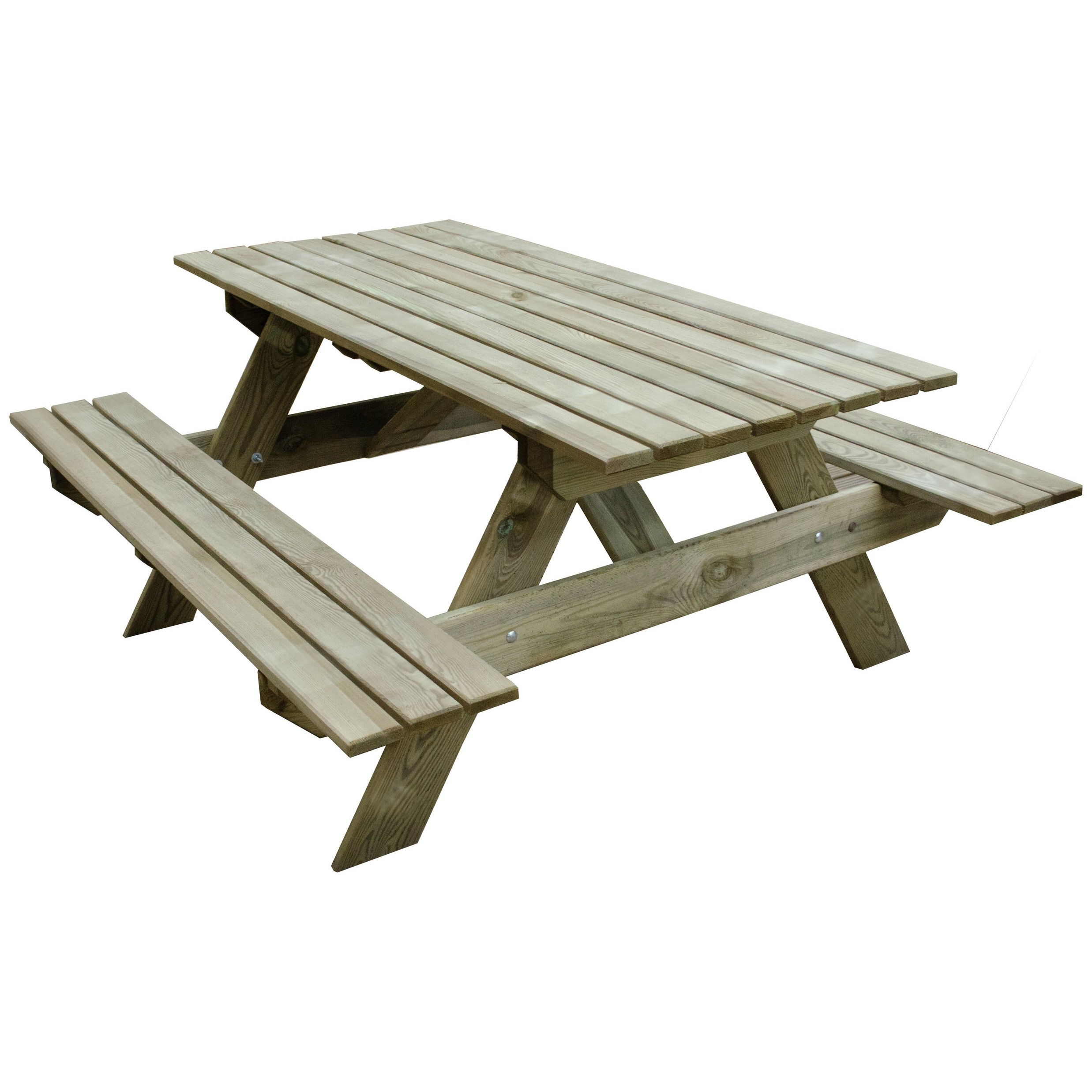 Forest Garden 4 Seater Wooden Picnic Table - image 1