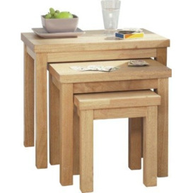 Argos Home Gloucester Nest of 3 Solid Wood Tables - Natural