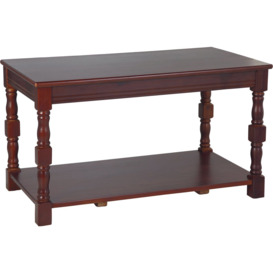 Argos Home Devon Solid Pine Coffee Table - Walnut Effect - thumbnail 1
