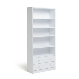 Argos Home Maine 2 Drawer Bookcase - White