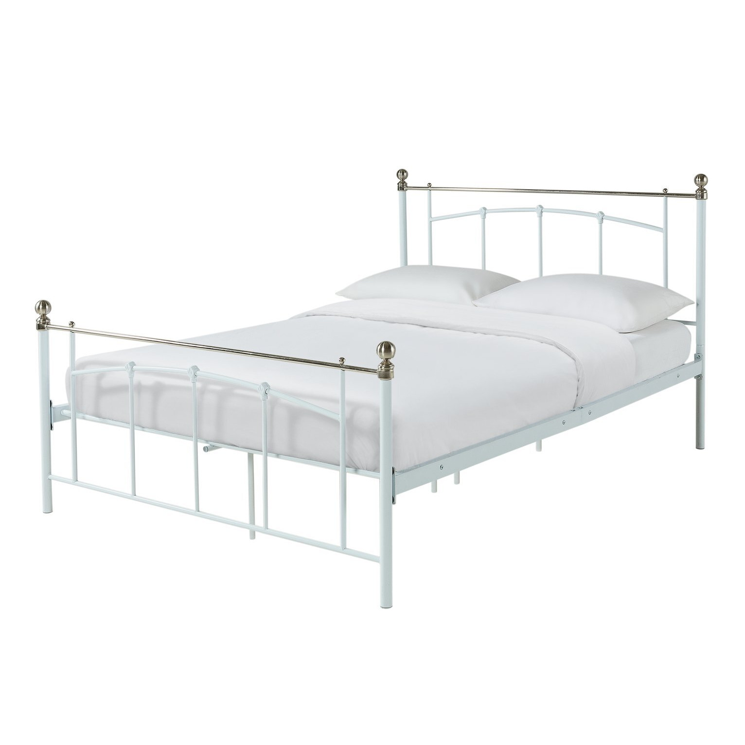 Argos Home Yani Double Metal Bed Frame - White - image 1