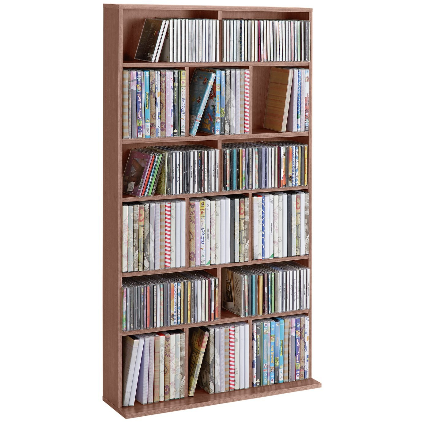 Argos Home Wide CD and DVD Unit - Oak Effect - image 1