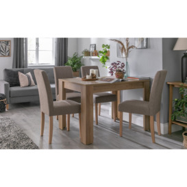 Argos Home Miami Wood Effect Dining Table & 4 Brown Chairs - thumbnail 2