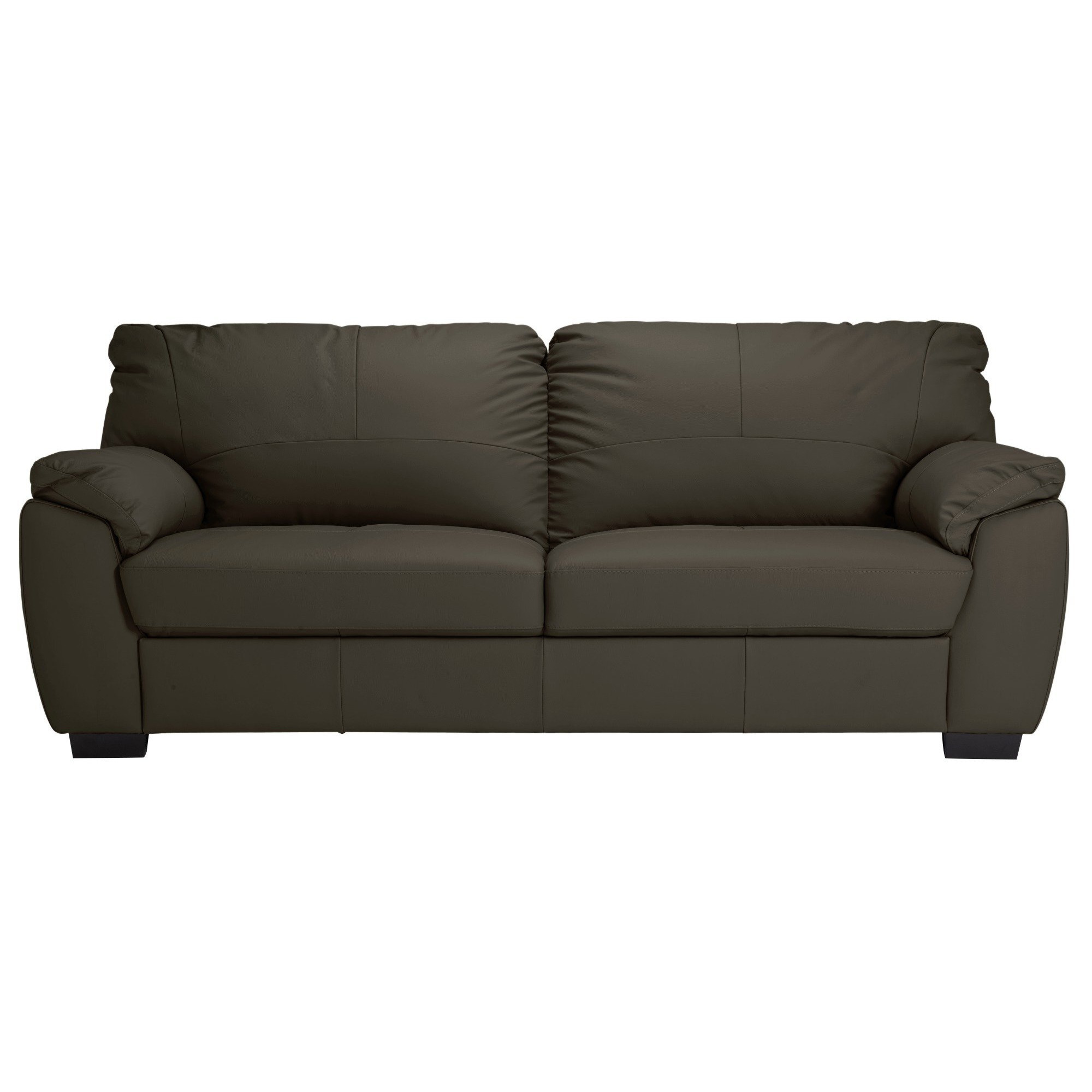 Argos Home Milano Leather 4 Seater Sofa - Chocolate - image 1