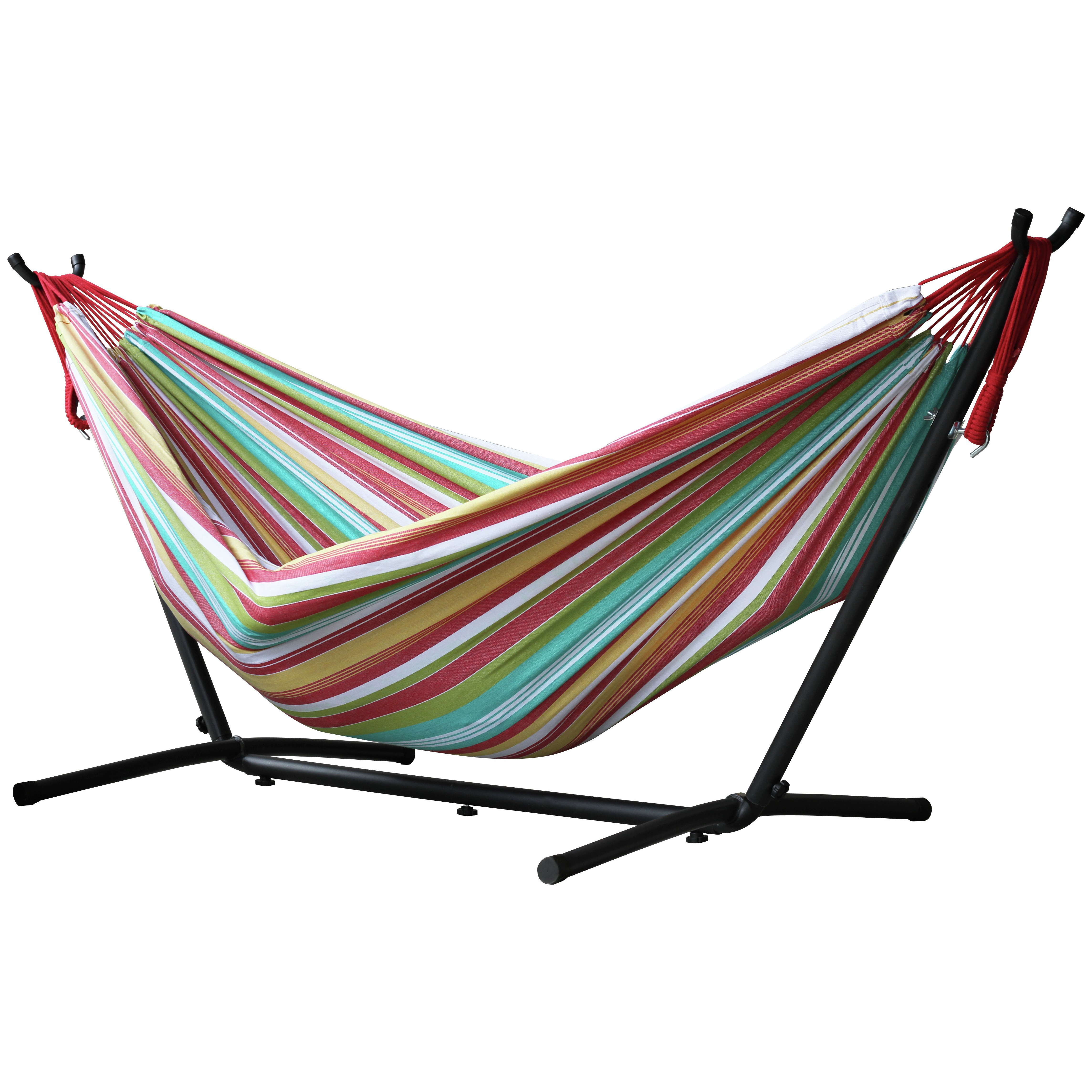 Vivere Salsa Double Hammock with Metal Stand - image 1