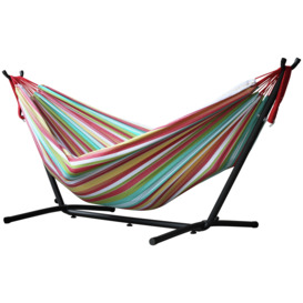 Vivere Salsa Double Hammock with Metal Stand - thumbnail 1