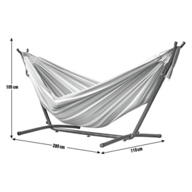 Vivere Salsa Double Hammock with Metal Stand - thumbnail 2