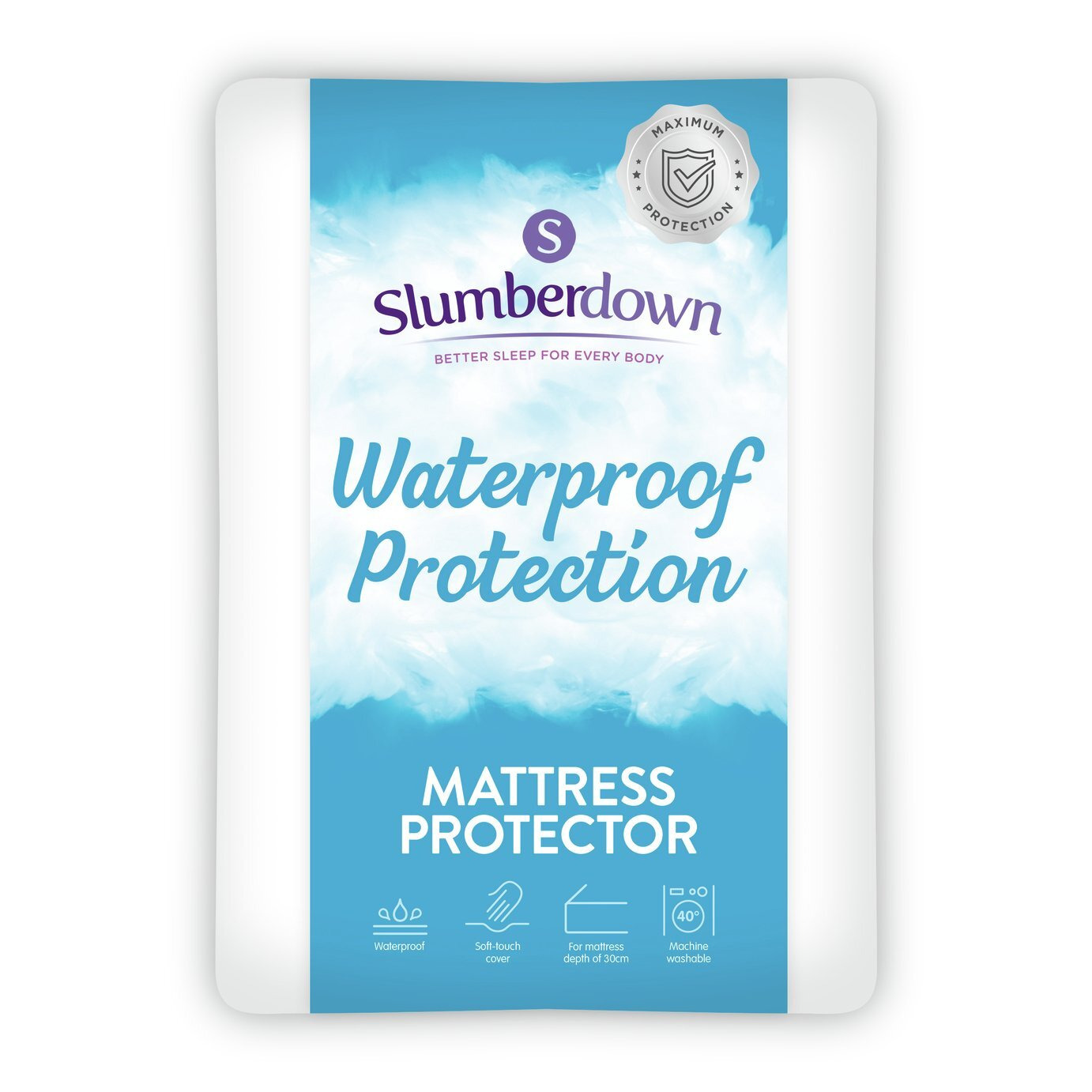 Slumberdown Waterproof Deep Skirt Mattress Protector -Double