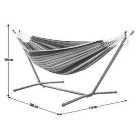 Vivere Rio Night Double Hammock with Metal Stand - thumbnail 2