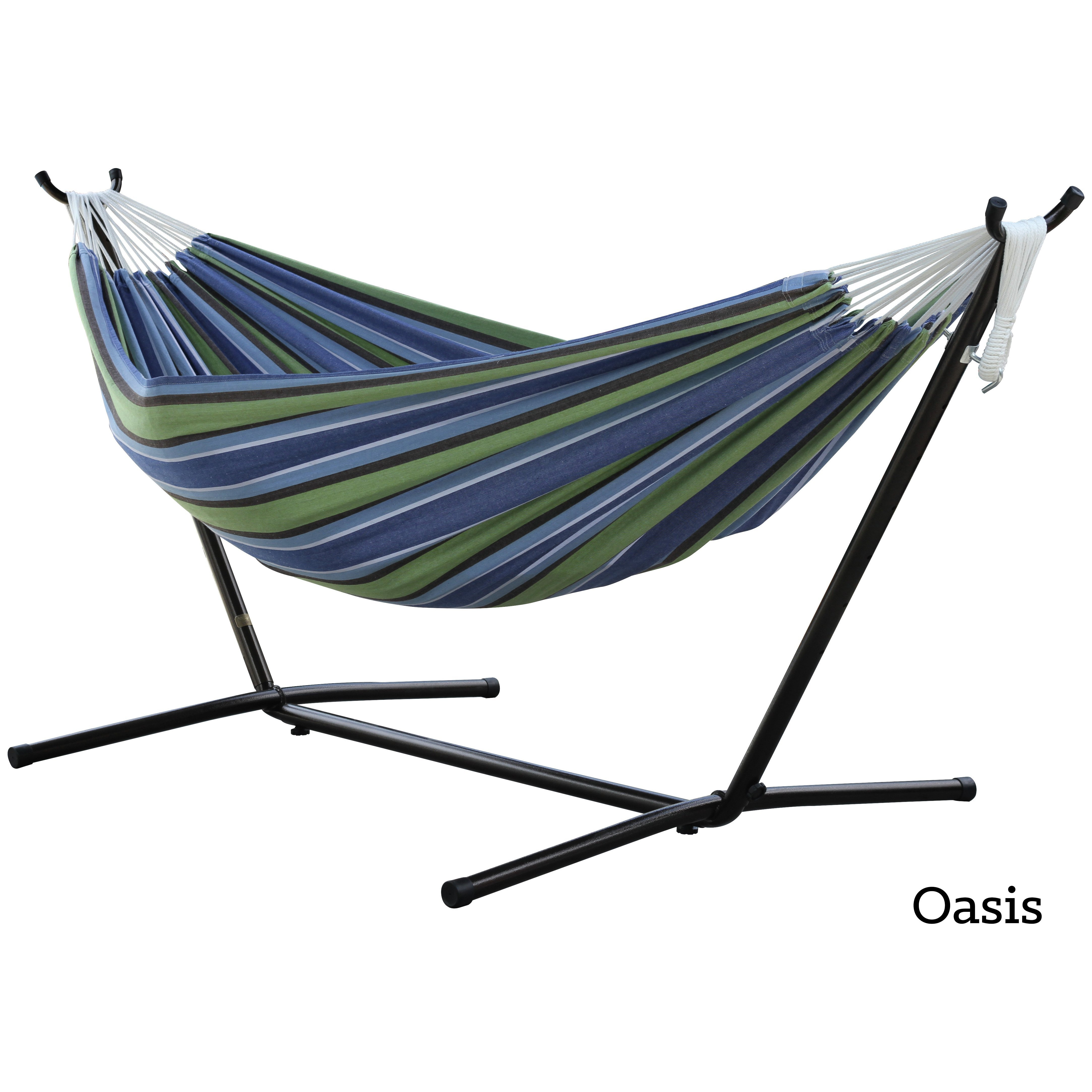 Vivere Oasis Double Hammock with Metal Stand - image 1