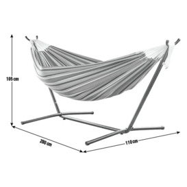 Vivere Oasis Double Hammock with Metal Stand - thumbnail 2