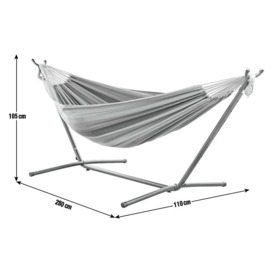 Vivere Tropical Double Hammock with Metal Stand - thumbnail 2
