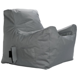 Kaikoo  Large Grey Teenager Bean Bag Chair - thumbnail 2