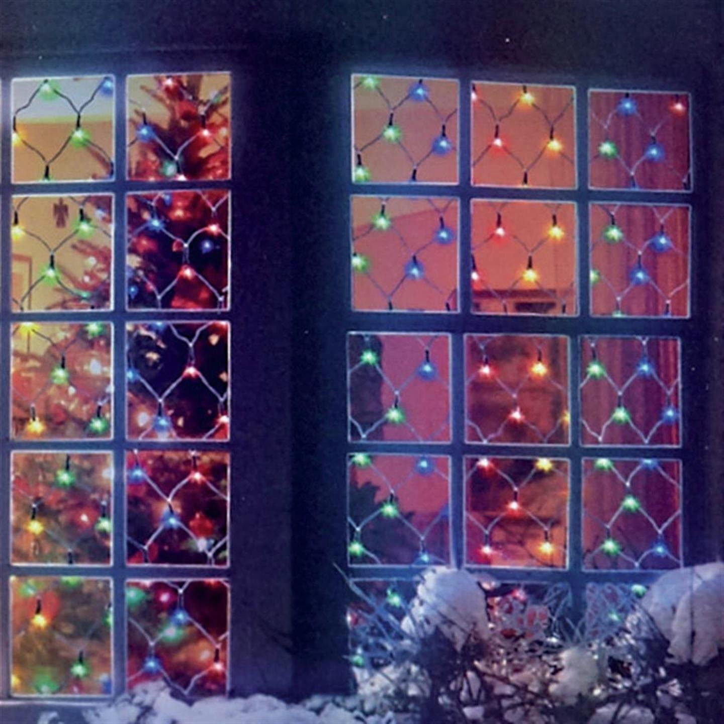 Premier Decorations Multicolour Net Christmas Window Lights