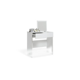 Argos Home Malibu 1 Drawer Dressing Table & Mirror - White - thumbnail 2