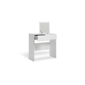 Argos Home Malibu 1 Drawer Dressing Table & Mirror - White - thumbnail 1