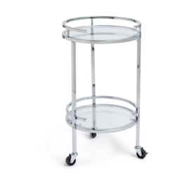 Habitat Chrome and Glass Drinks Trolley