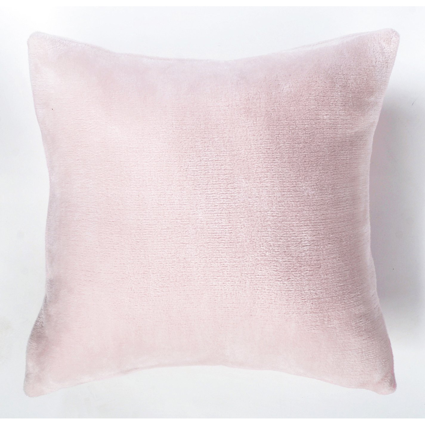 Argos Home Plain Super Soft Fleece Cushion - Pink - 43x43cm - image 1