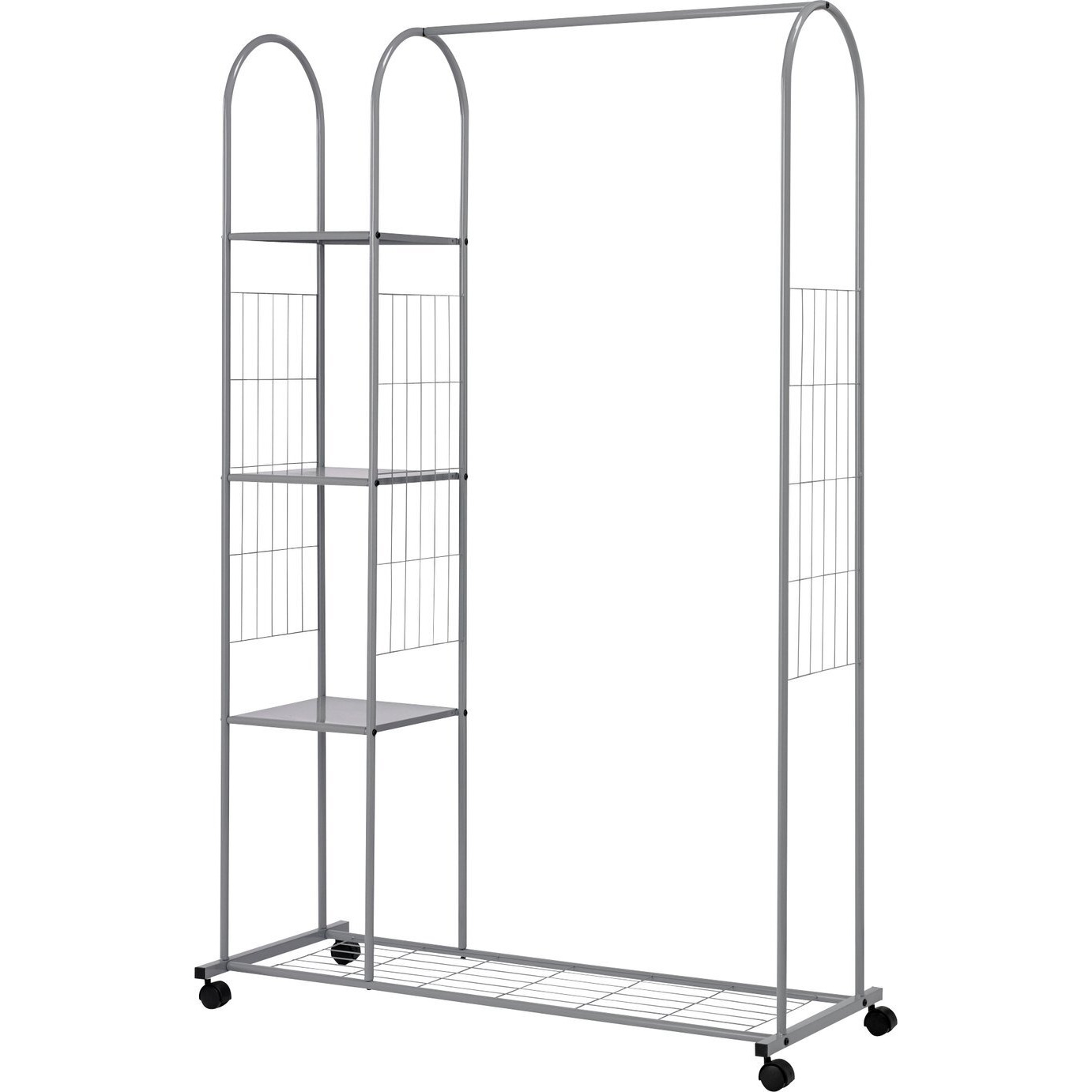 Argos Home Clothes Rail with Shelves - Silver - image 1