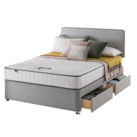 Silentnight Pavia Kingsize Comfort 4 Drawer Divan Bed - Grey