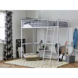 Argos Home Riley High Sleeper Metal Bed Frame - White