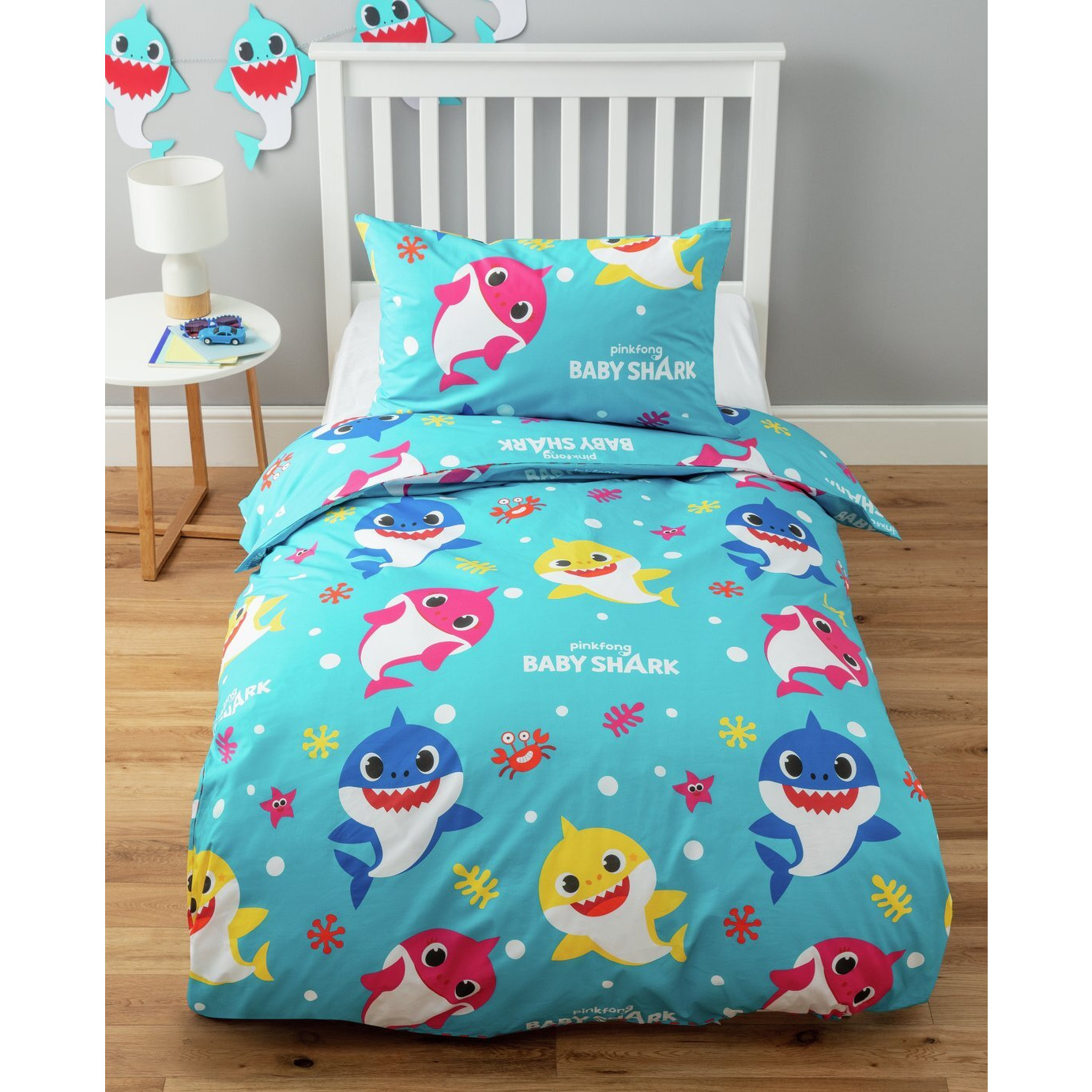 Baby Shark Kids Blue Bedding Set - Toddler - image 1
