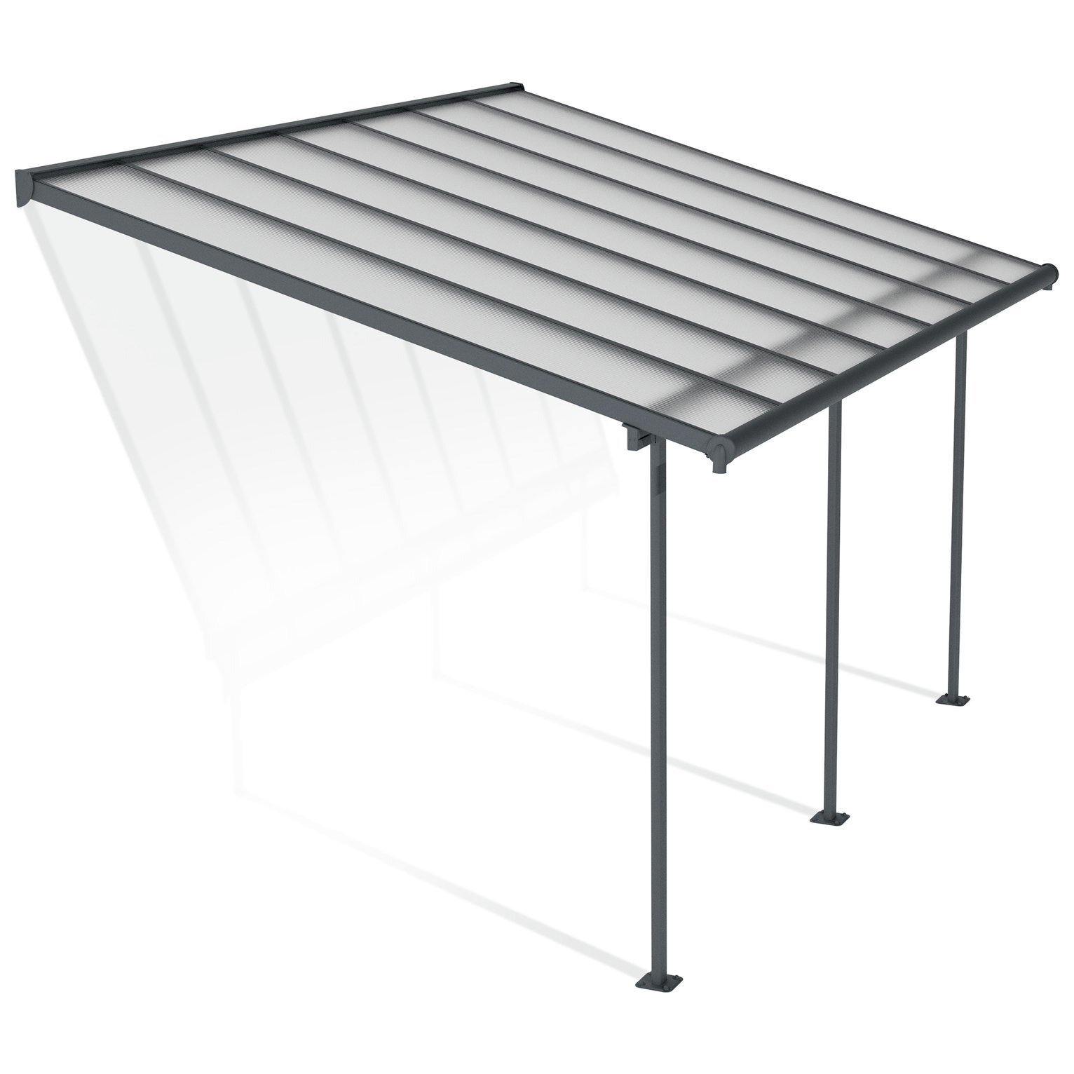 Palram - Canopia Sierra 3 x 4.25m Patio Cover - Grey Clear - image 1