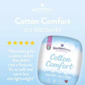 Slumberdown Cotton Comfort 10.5 Tog Duvet - Single - thumbnail 2