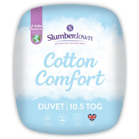 Slumberdown Cotton Comfort 10.5 Tog Duvet - Single - thumbnail 1
