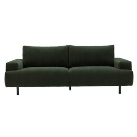 Habitat Julien Fabric 3 Seater Sofa - Dark Green - thumbnail 1