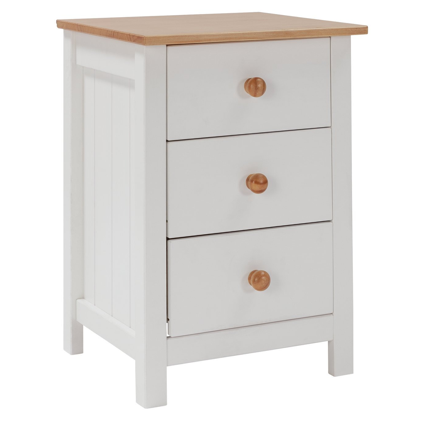 Argos Home Scandinavia 3 Drawer Bedside Table - Two Tone - image 1