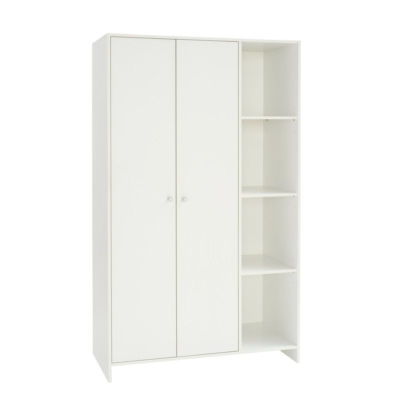 Argos Home Seville 2 Door Open Shelf Wardrobe - White - image 1