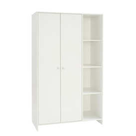 Argos Home Seville 2 Door Open Shelf Wardrobe - White - thumbnail 1
