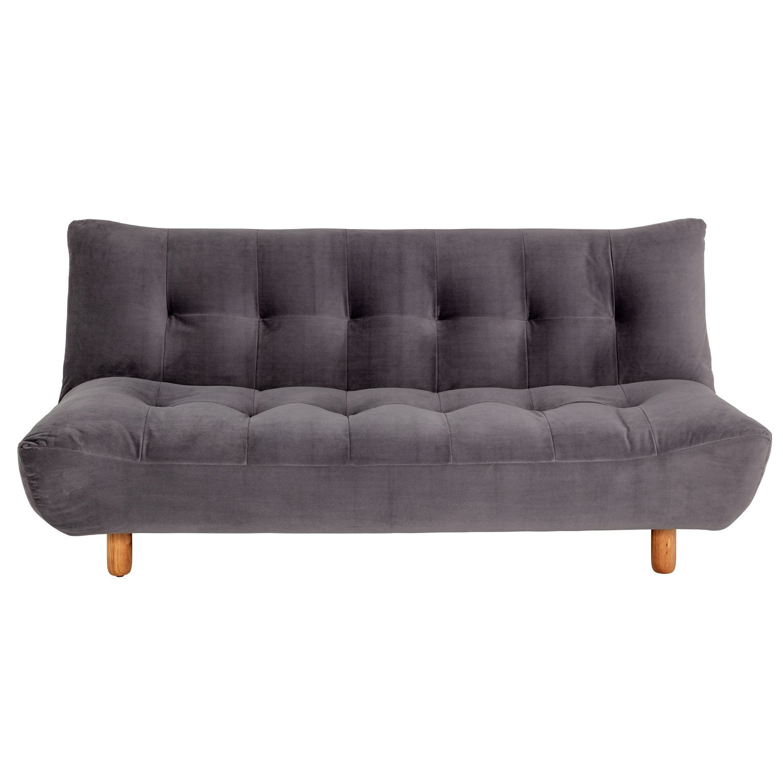 Habitat Kota 3 Seater Velvet Clic Clac Sofa Bed - Grey