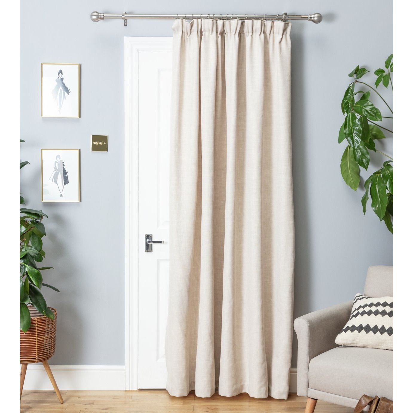 Argos Home Thermal Door Curtain - Cream - image 1