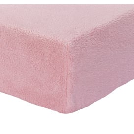 Argos Home Fleece Pale Pink Fitted Sheet - Double