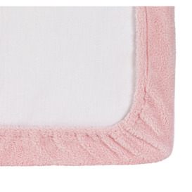 Argos Home Fleece Pale Pink Fitted Sheet - Double - thumbnail 2