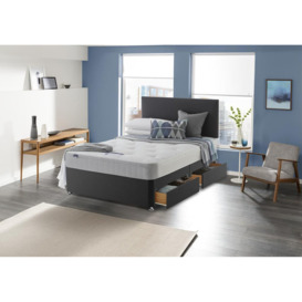 Silentnight Travis Double Ortho 4 Drawer Divan Bed- Charcoal - thumbnail 2