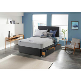 Silentnight Travis Small Double 4 Drawer Divan Bed- Charcoal - thumbnail 2