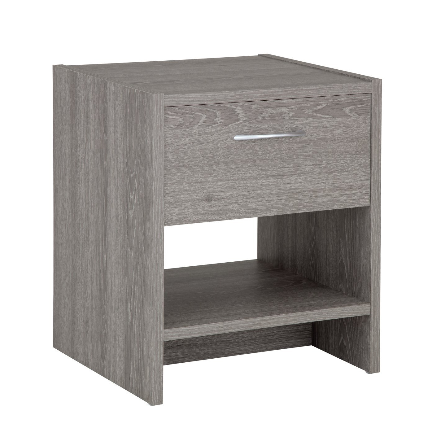 Argos Home Seville 1 Drawer Bedside Table - Grey Oak Effect - image 1